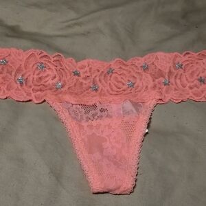 PINK Victoria's Secret Coral Lace Panties